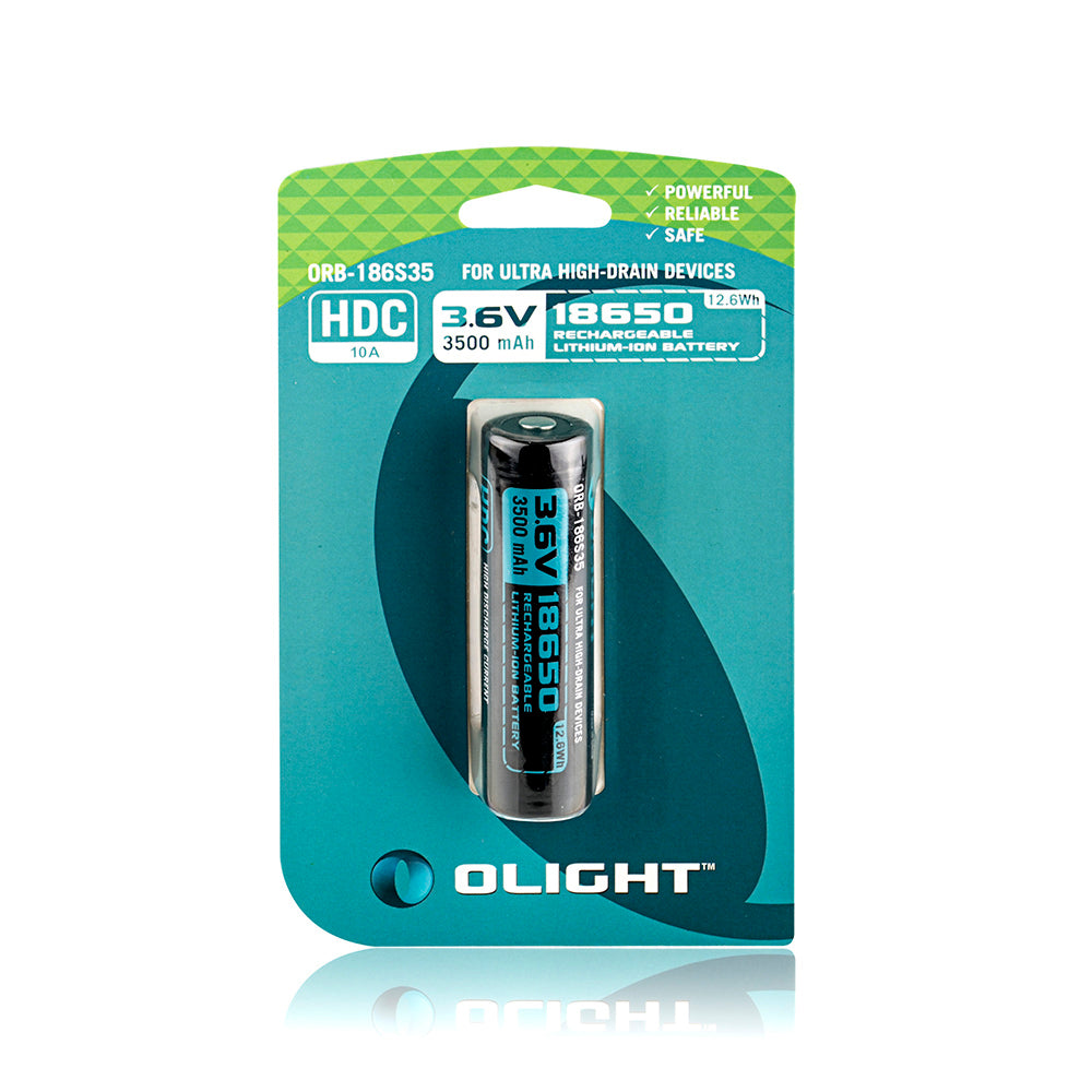 Pila recargable 18650 3500 mAh HDC con PCB Olight