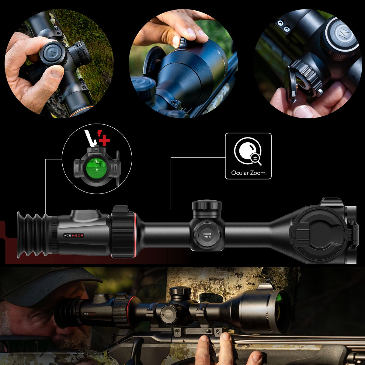Visor térmico Nocpix ACE AS60R/AS60RRM con telémetro láser