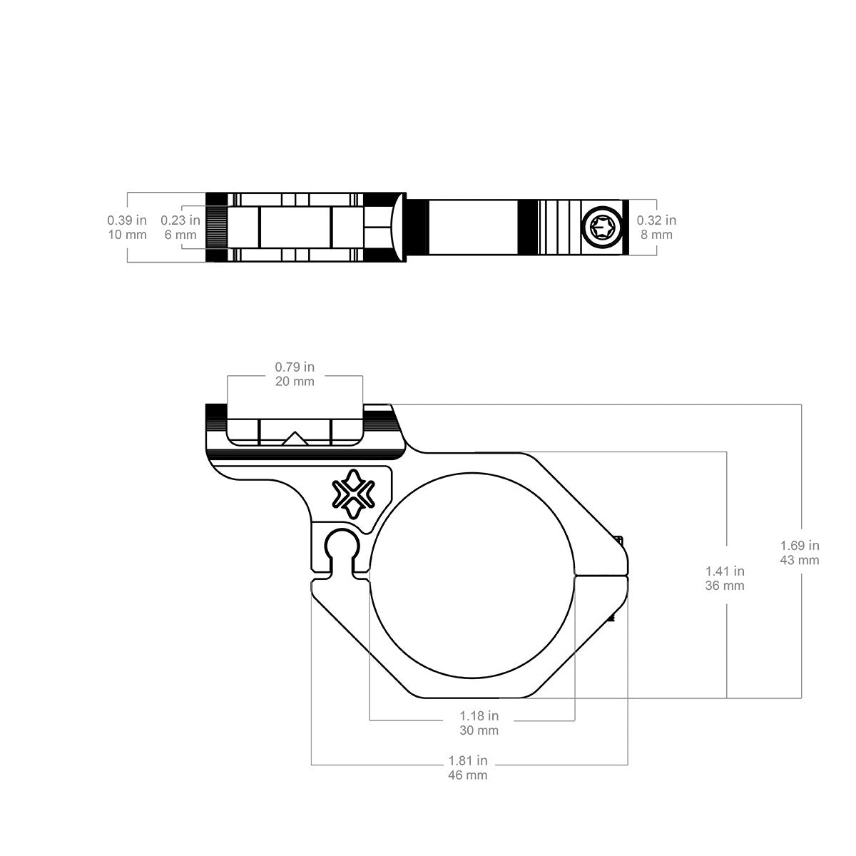 Nivel de burbuja para visor Vector Optics GenII anilla 30/34mm