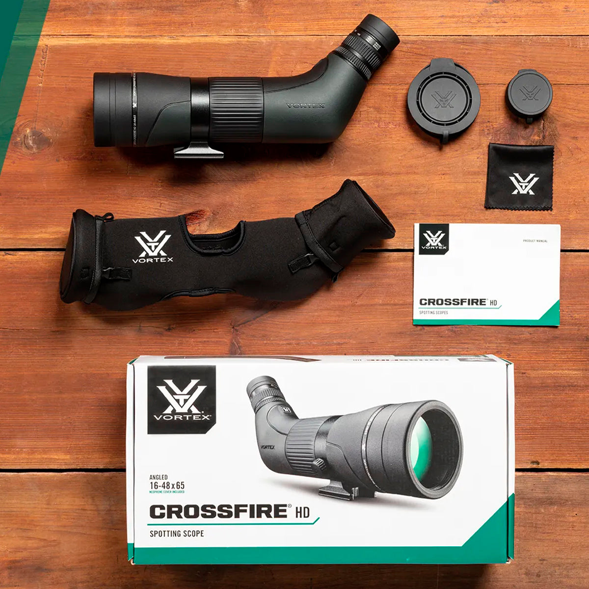 Telescopio terrestre Vortex Crossfire HD 16-48x65 angulado