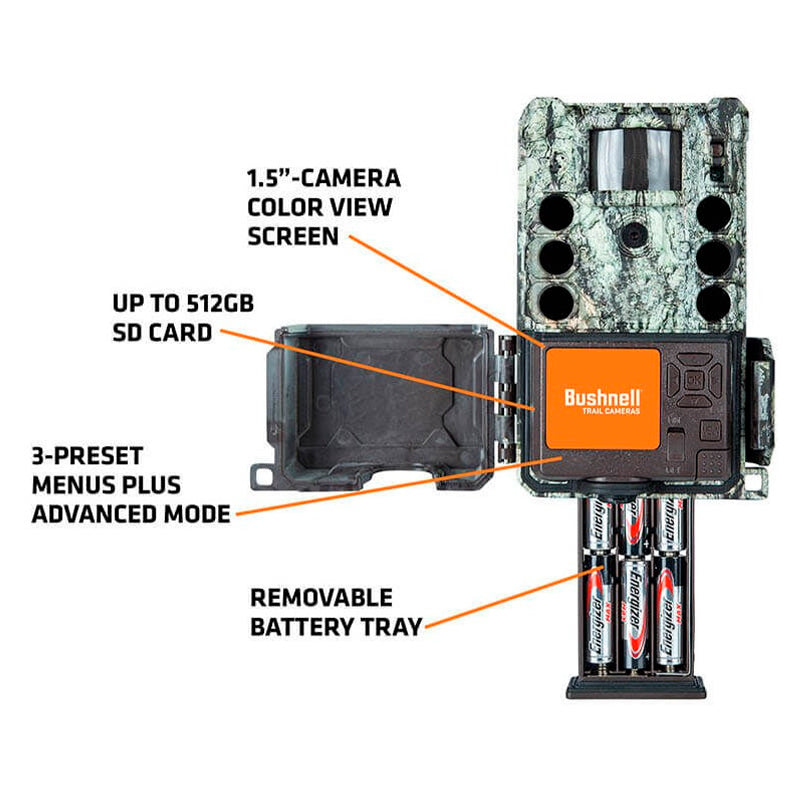 Cámara de fototrampeo Bushnell Core S-4K No-Glow Treebark Camo