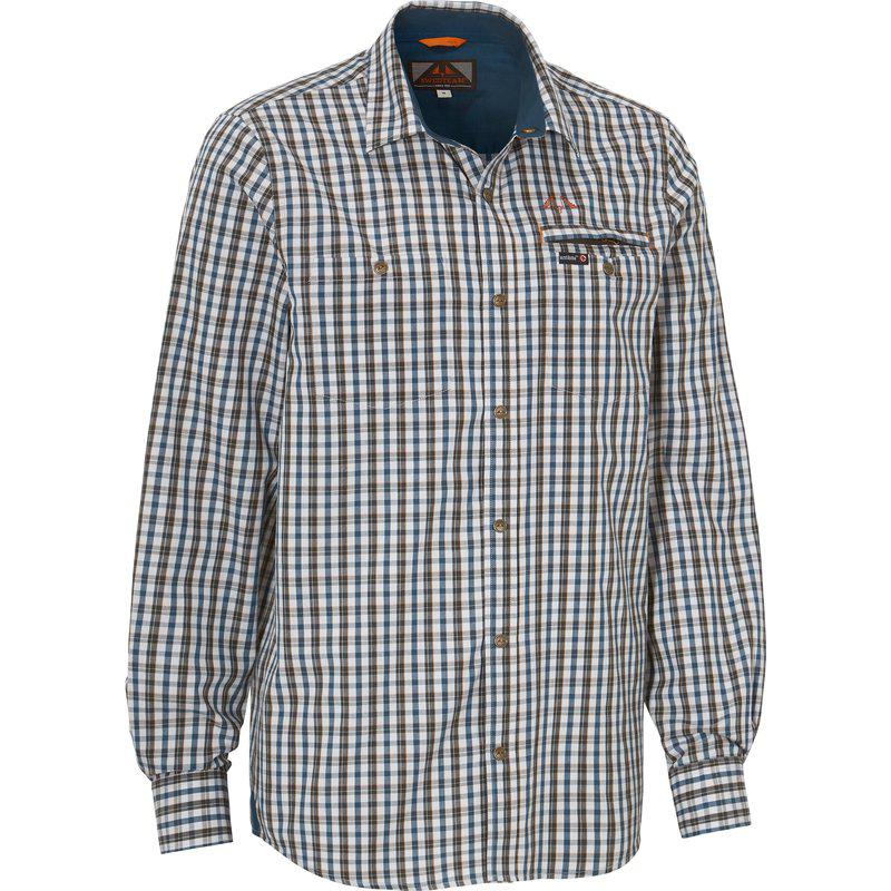 Camisa de cuadros Swedteam Lynx Antibite Azul, imagen 1