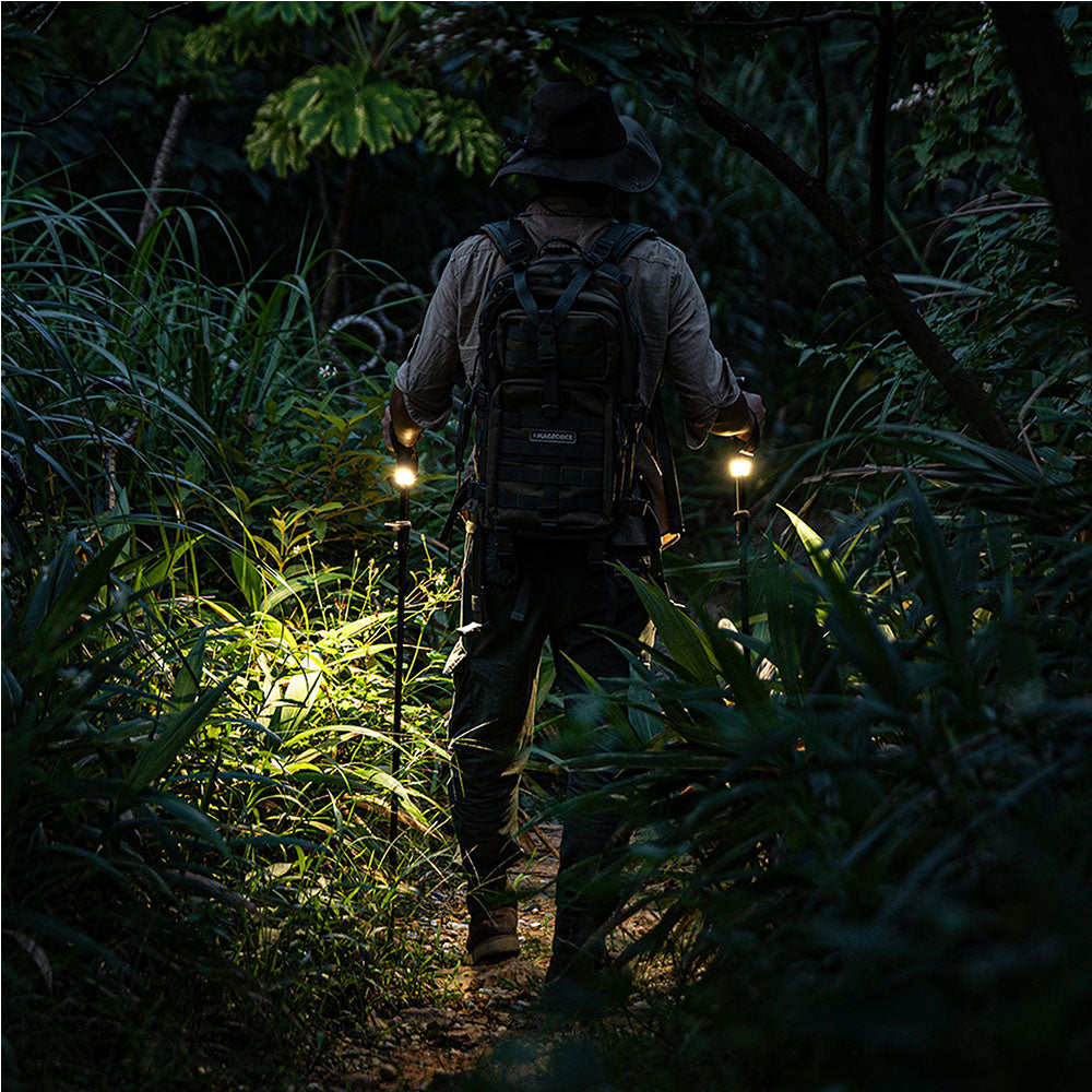 Bastones de senderismo extensibles con luz integrada Glowalk F3T2 Trekking Olife