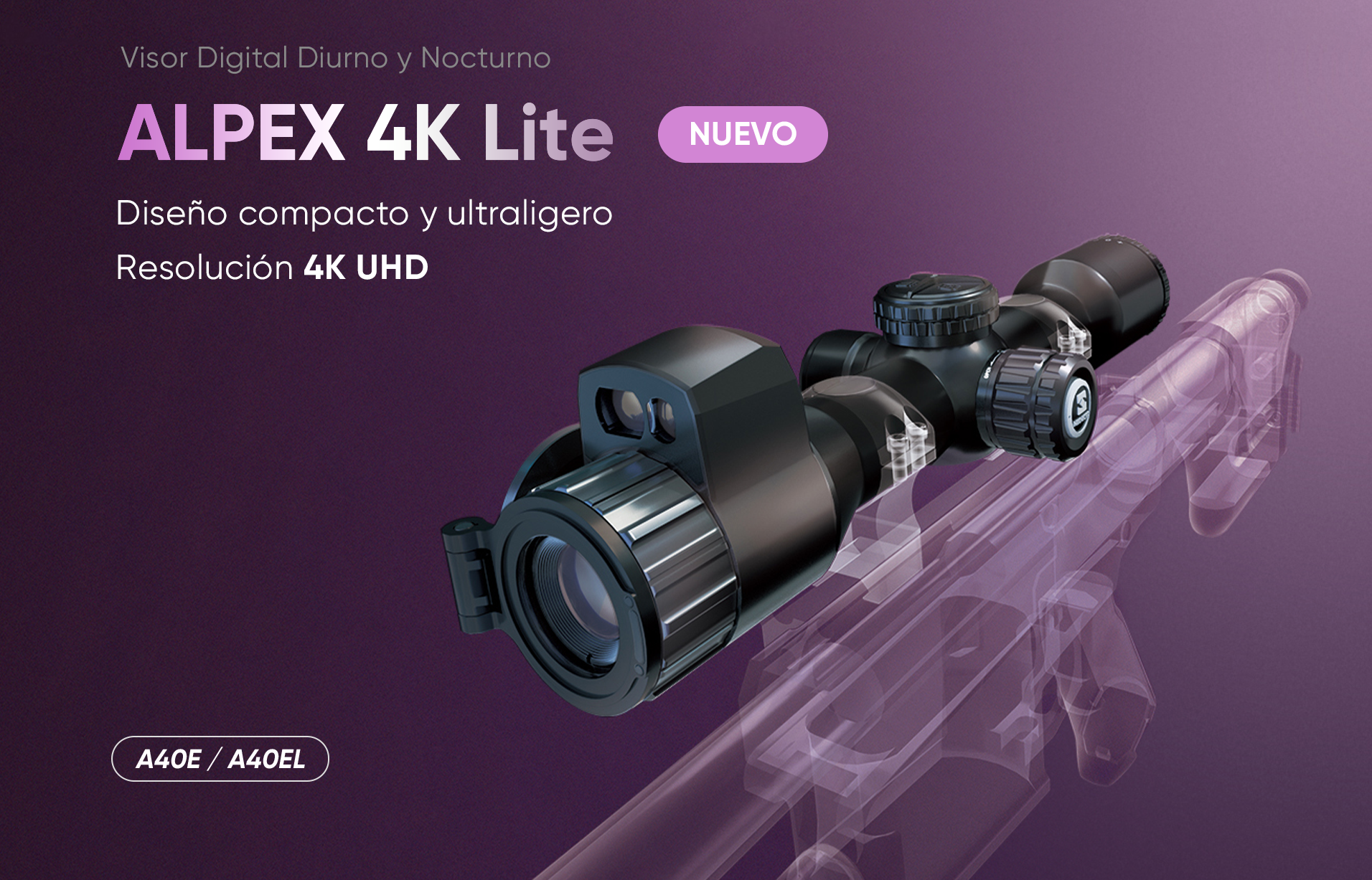 Visor digital diurno nocturno HIKMICRO ALPEX 4K Lite A40EL con telémetro
