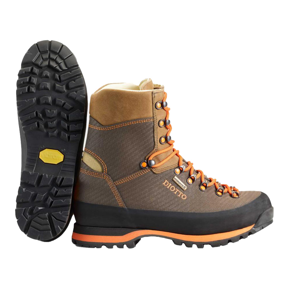 Botas de caza alta visibilidad Diotto Hunter HV WindTex y Vibram