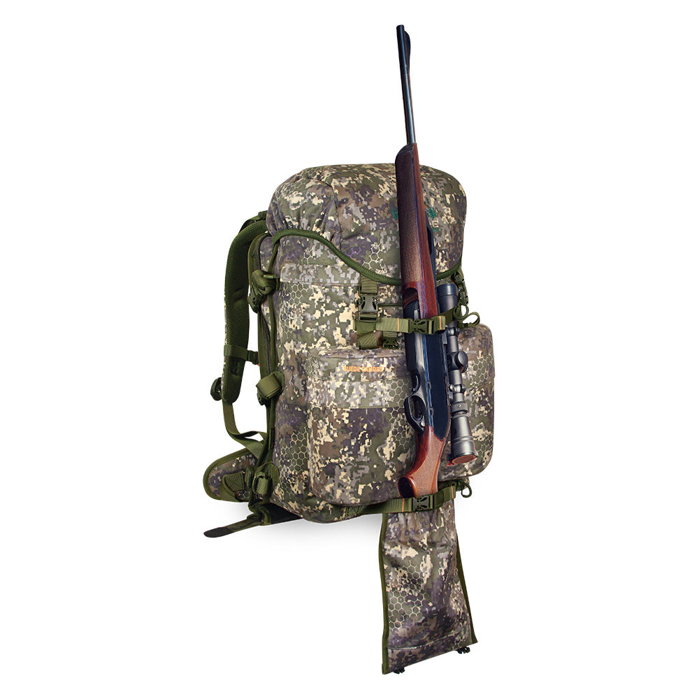 Mochila de caza porta-rifle Nature by Marsupio Suede Camo 65 litros PF Pro
