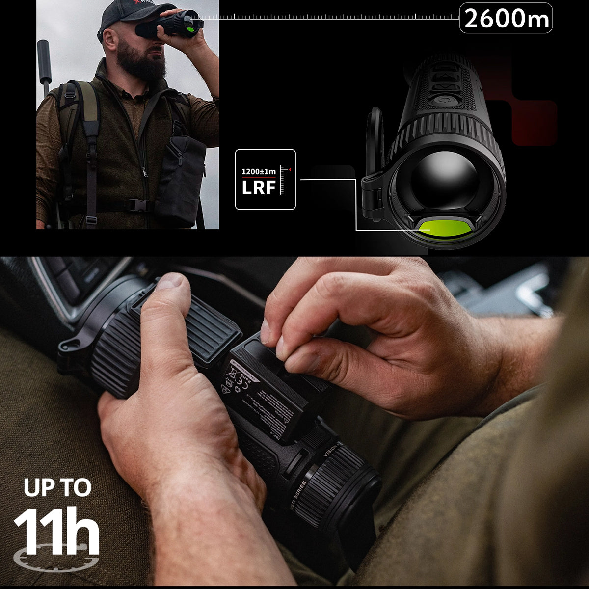 Monocular térmico Nocpix VISTA con opción de telémetro láser