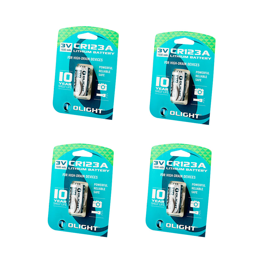 Pack de 4 pilas CR123A 1600 mAh 3V (no recargables) de Olight