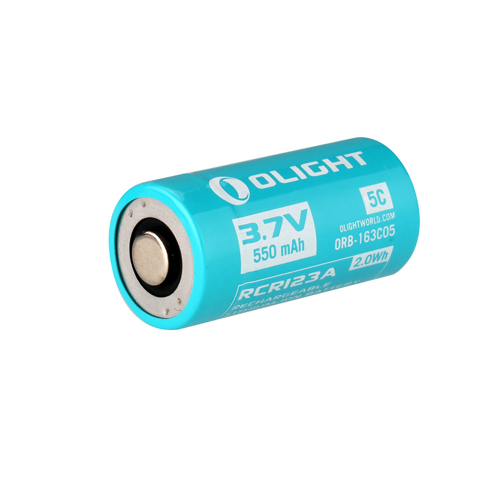 Pila recargable RCR123 550 mAh con PCB + – para linterna S1R Olight