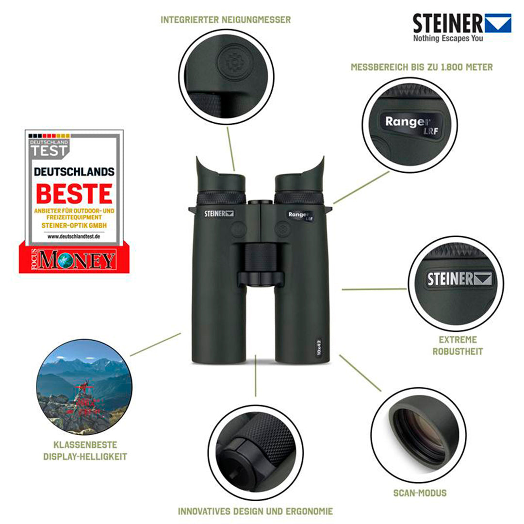 Prismáticos con telémetro Steiner eRanger LRF 10x42