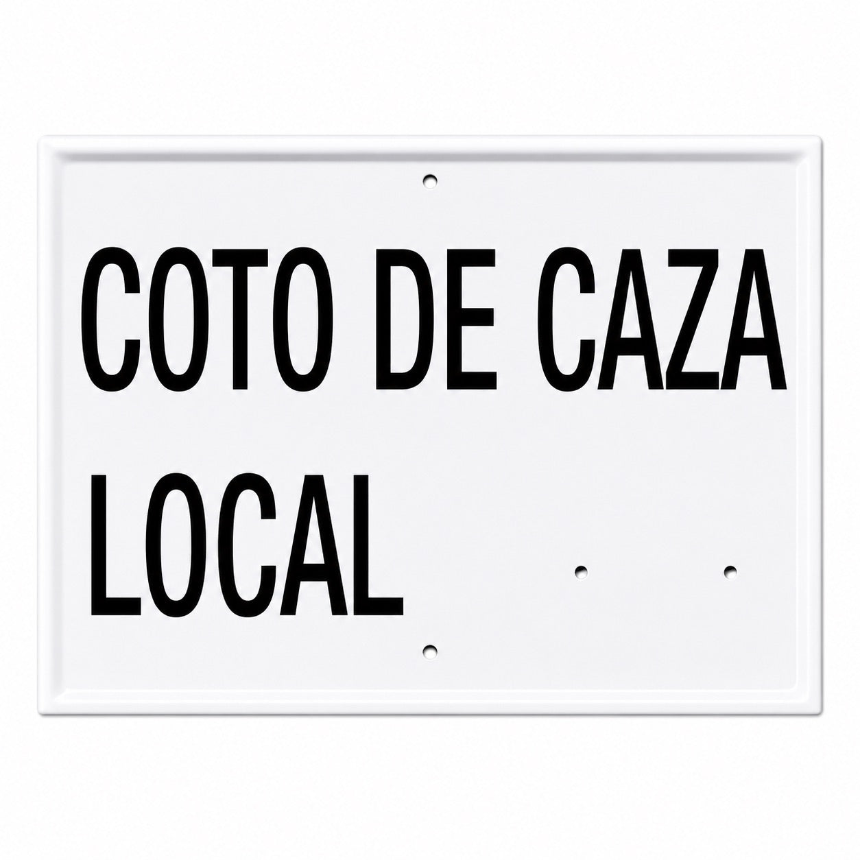 Tablilla Coto de Caza Local Navarra 50x33 cm
