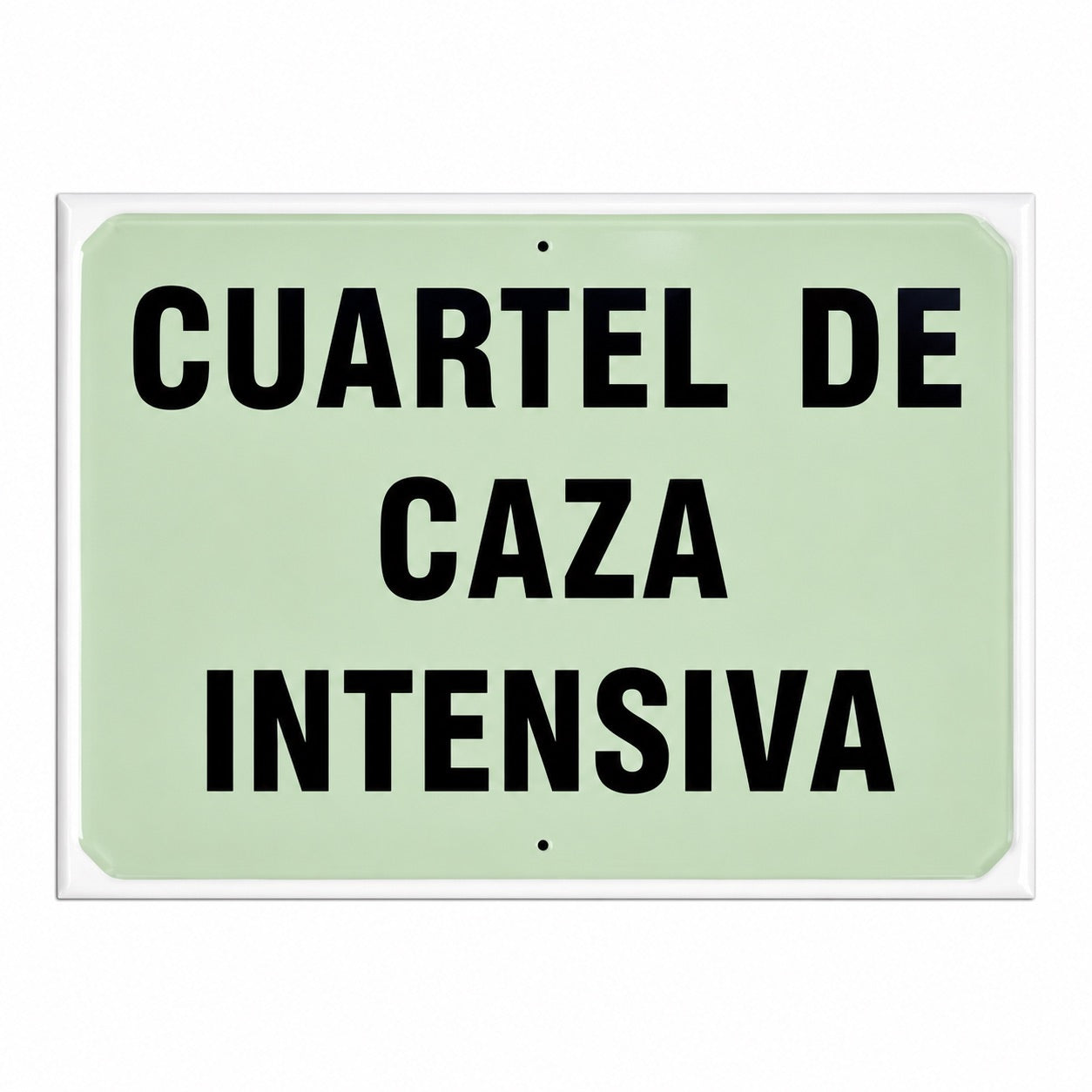 Tablilla Cuartel Caza Intensiva España 50x33 cm