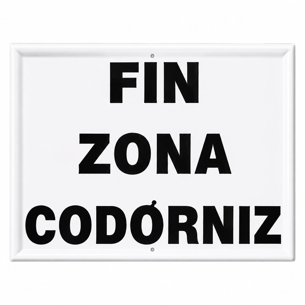 Tablilla Fin Zona Codorniz España 30x20 cm