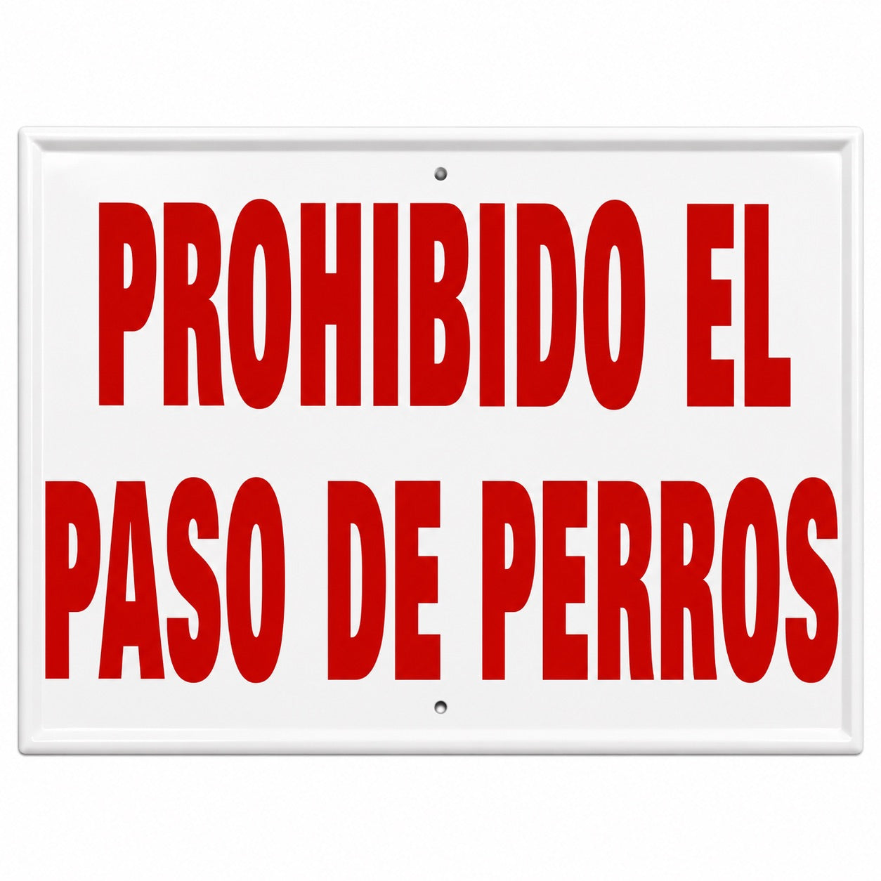 Tablilla Prohibido el Paso de Perros España 50x33 cm