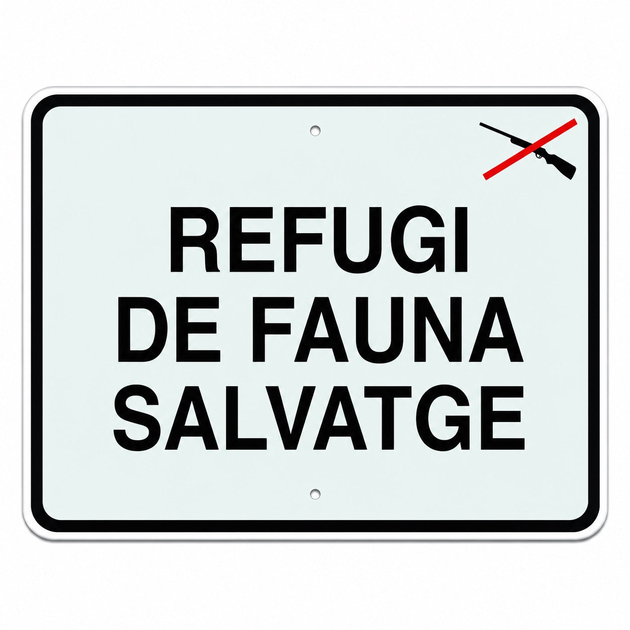 Tablilla Refugi de Fauna Salvatge Cataluña 50x33 cm
