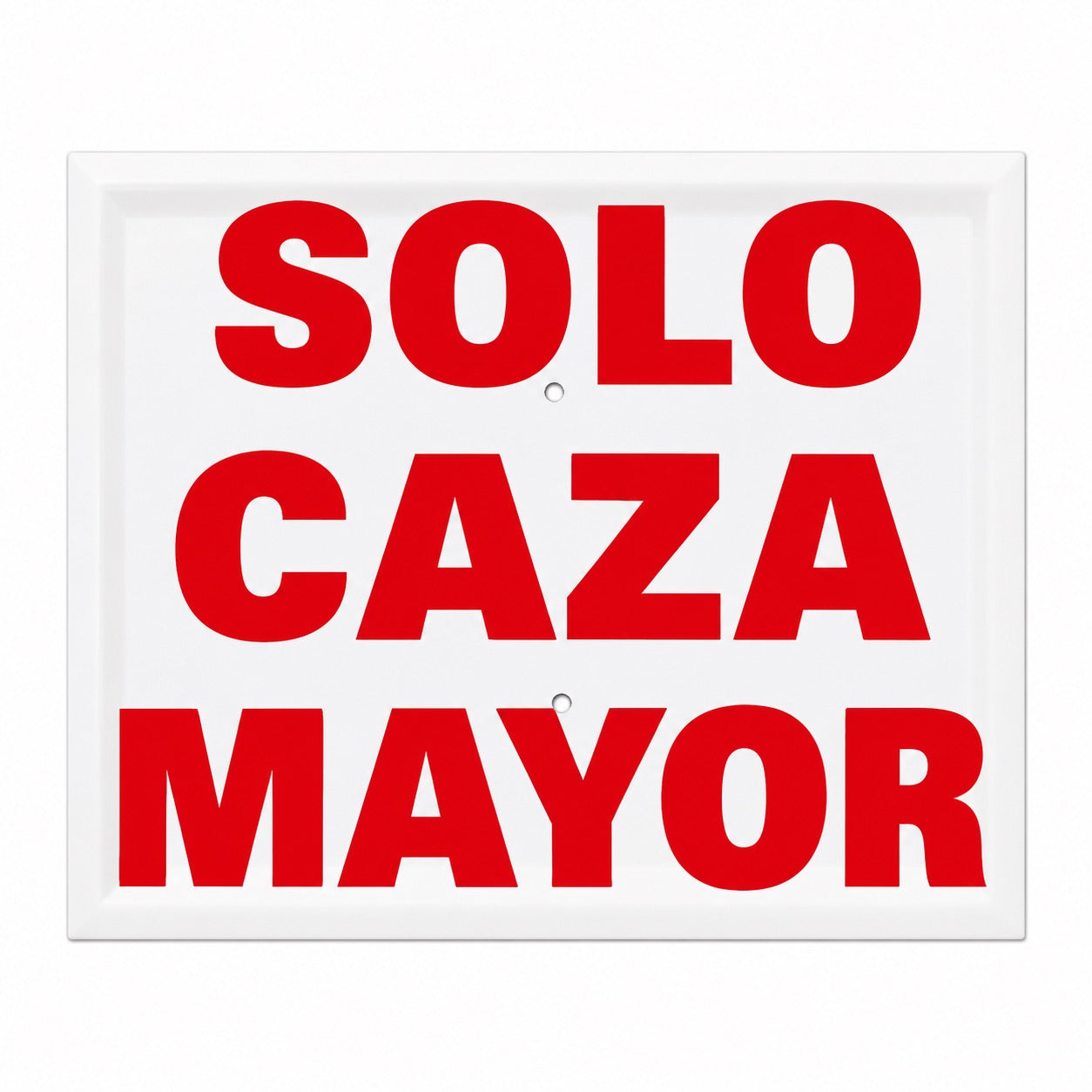Tablilla Solo Caza Mayor España 30x20 cm