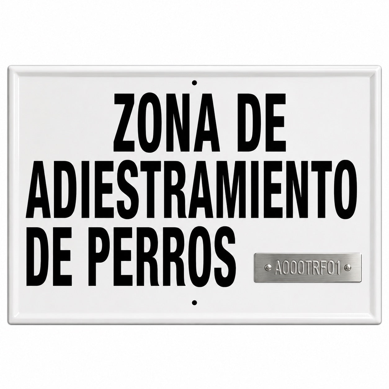 Tablilla Zona de Adiestramiento de Perros Aragón 50x33 cm