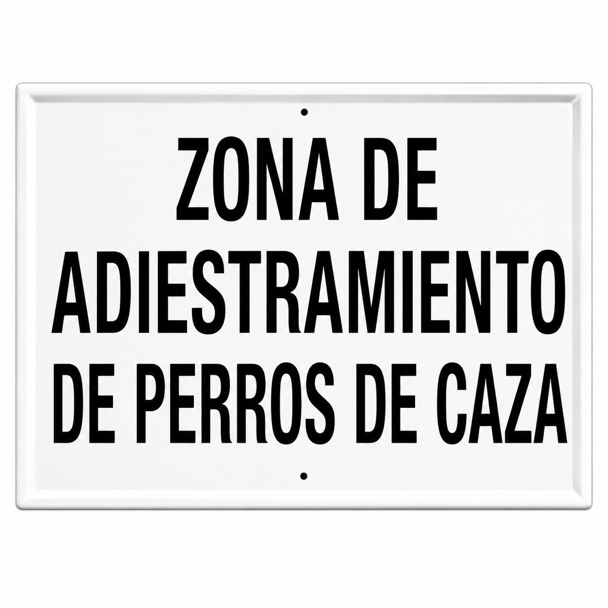 Tablilla Zona de Adiestramiento de Perros de Caza España 50x33 cm