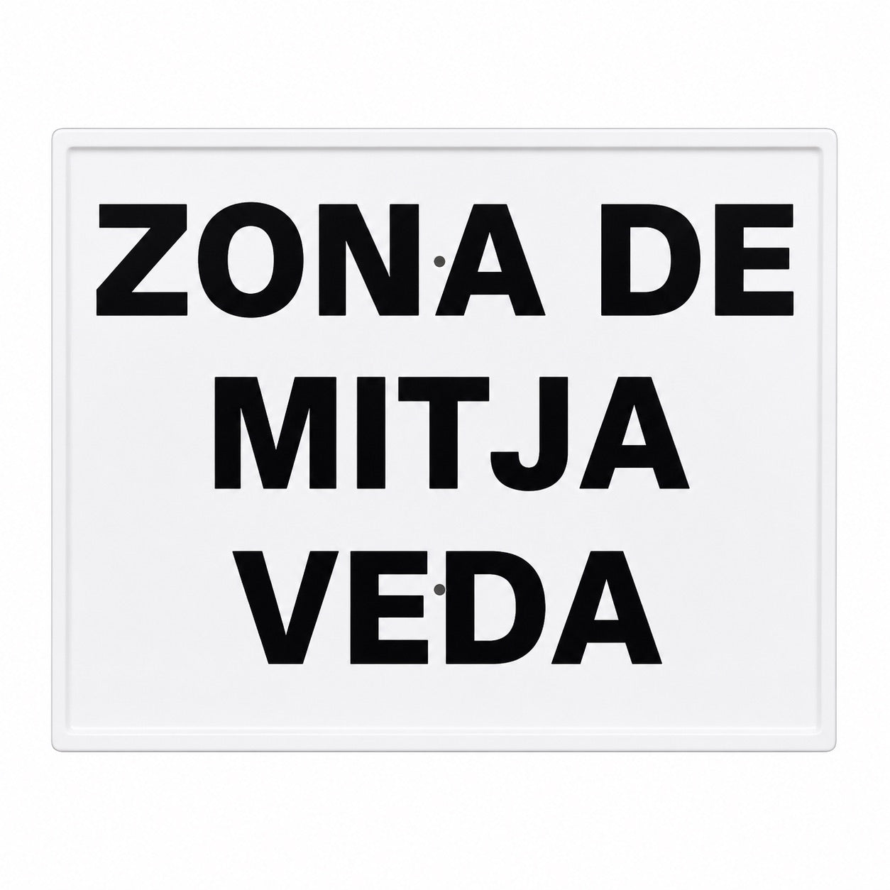 Tablilla Zona de Mitja Veda Cataluña 30x20 cm