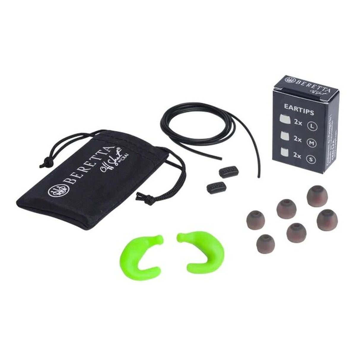 Tapones de protección auditiva Beretta Mini Headset E2 32 dB — Verde flúor
