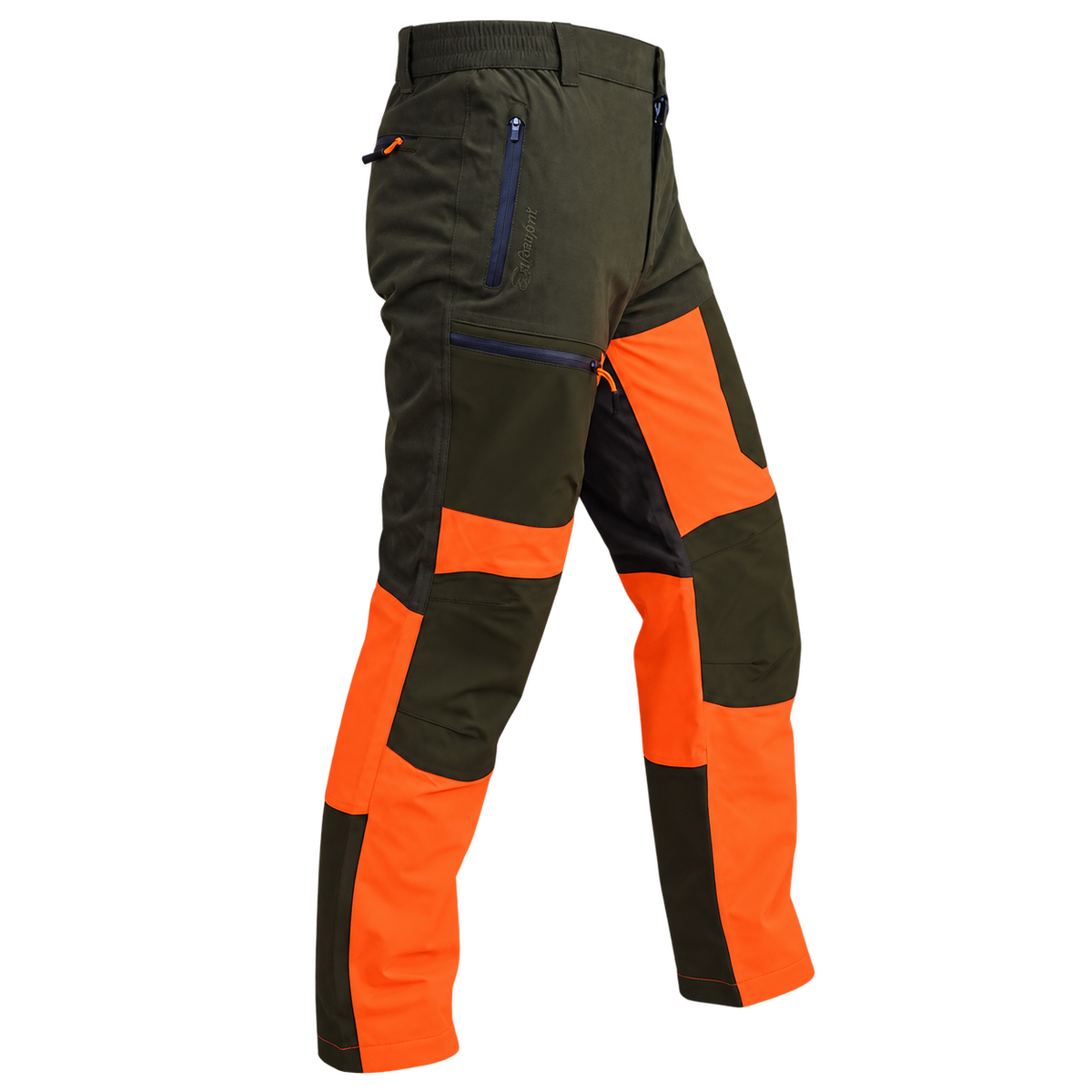 Pantalón impermeable Benisport Bendis Orange caqui y naranja, vista frontal