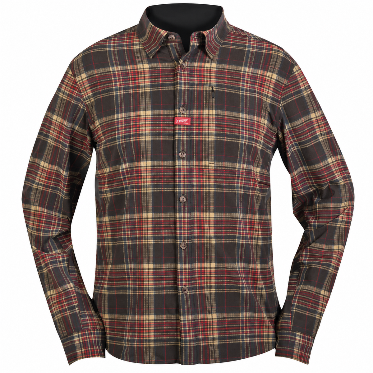 Camisa de caza Hart Hunting AOSTA a cuadros marrón - imagen principal