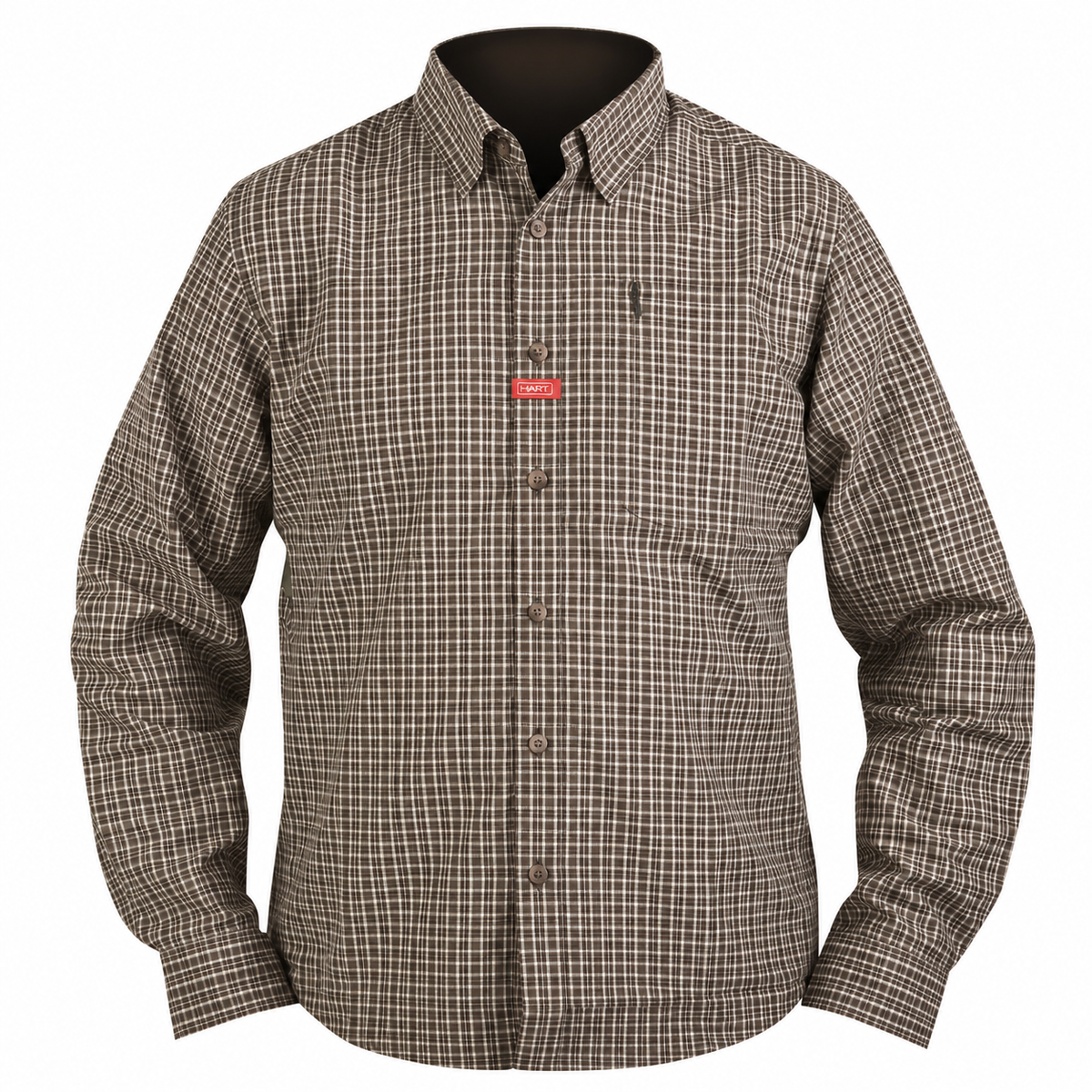 Camisa de caza Hart Hunting EYNE a cuadros marrón - imagen principal