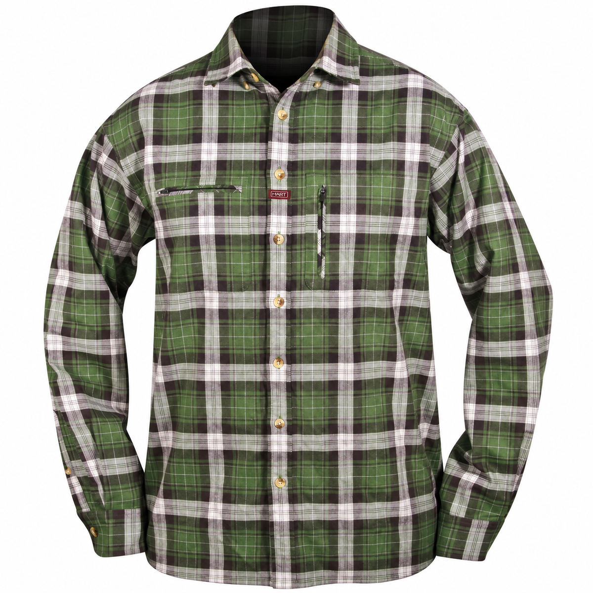 Camisa de caza Hart Hunting ITUREN a cuadros verdes - imagen principal