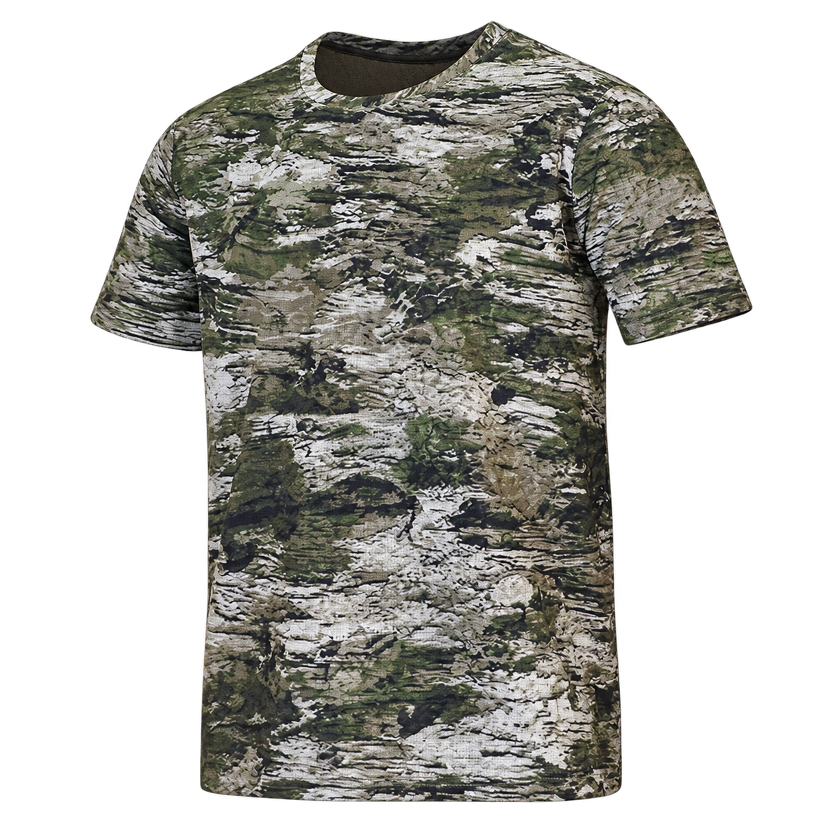 Camiseta técnica Benisport Bosque de camuflaje forestal, vista frontal