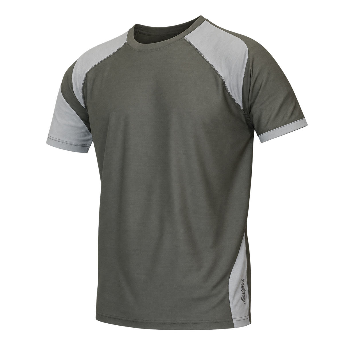 Camiseta técnica Benisport Etna bicolor verde, vista frontal
