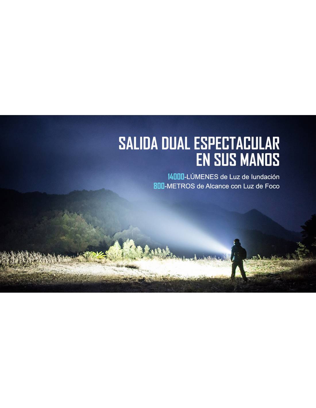 Linterna dual Olight Marauder 2 14000 lúmenes