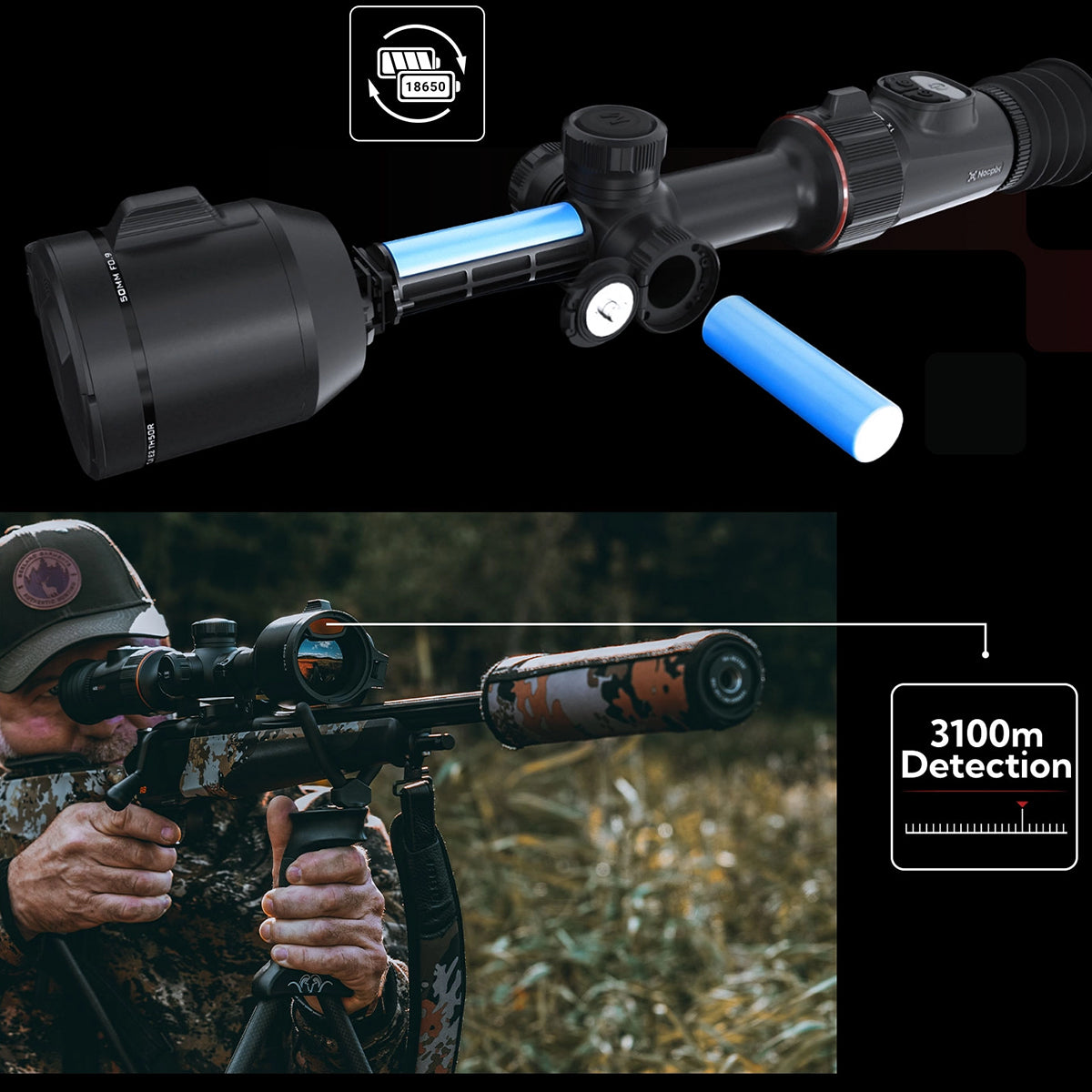 Visor térmico Nocpix ACE AS60R/AS60RRM con telémetro láser