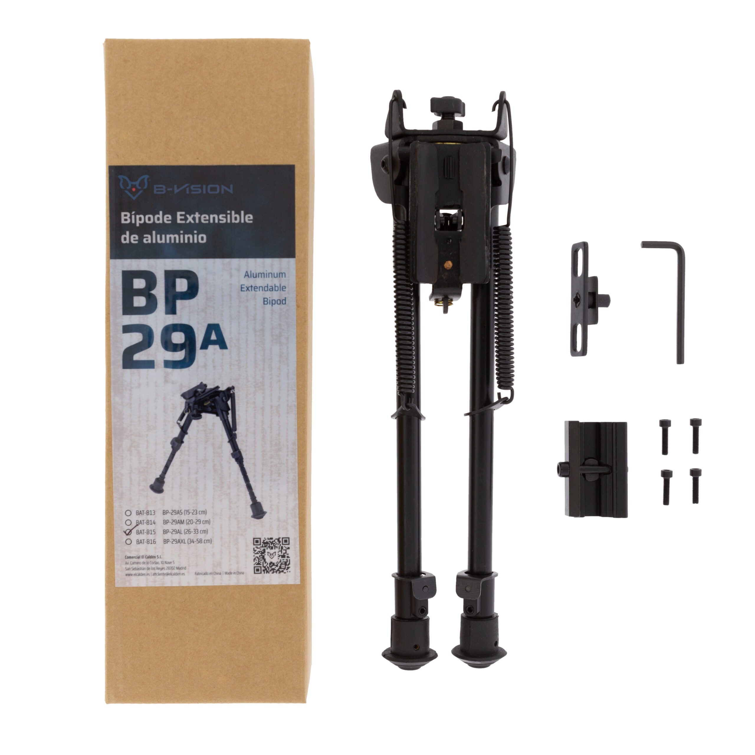 Bípode B-Vision extensible BP-29AL 26-33 cm
