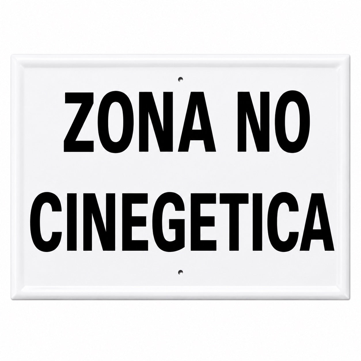 Tablilla Zona No Cinegética España 50x33 cm