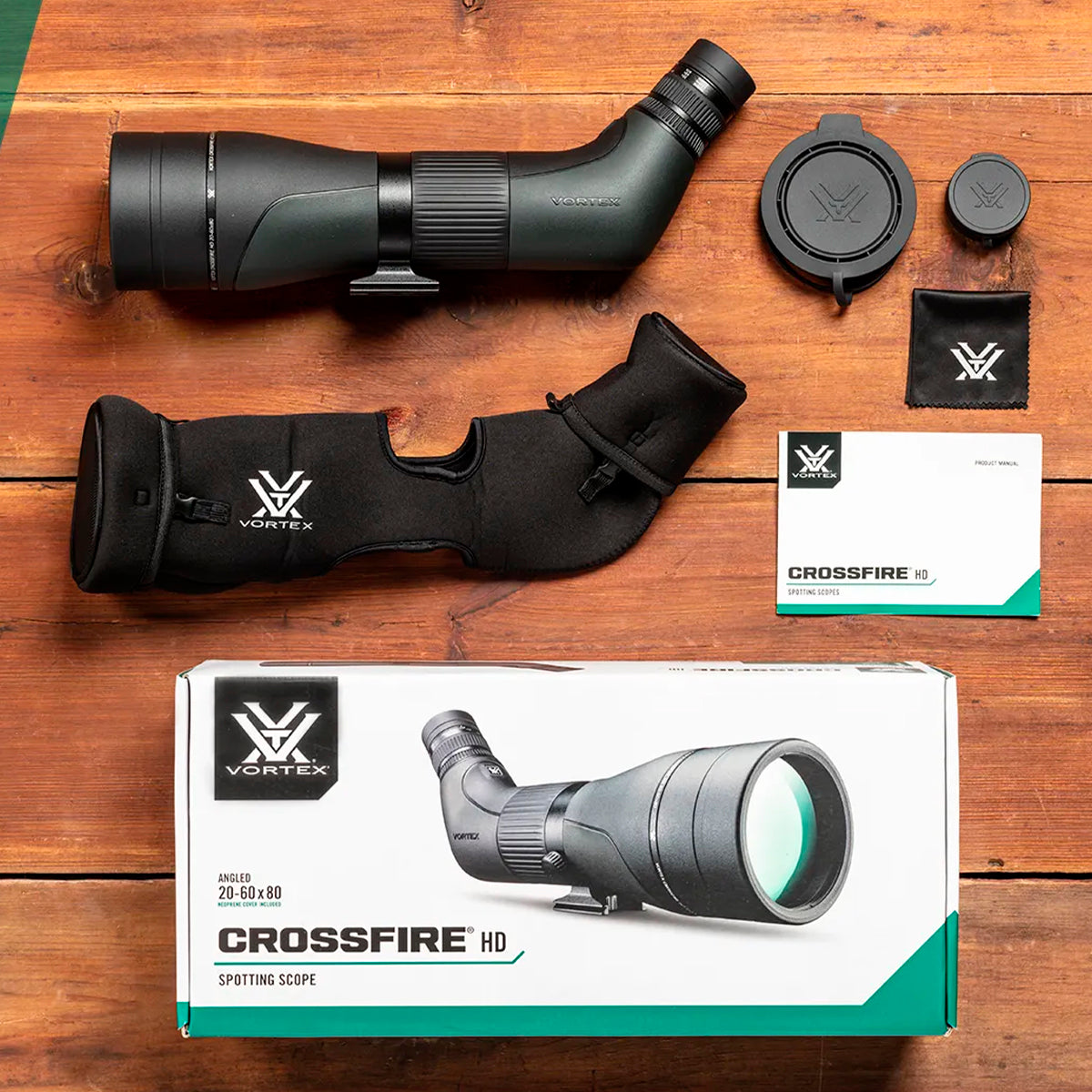Telescopio terrestre Vortex Crossfire HD 20-60x80 angulado