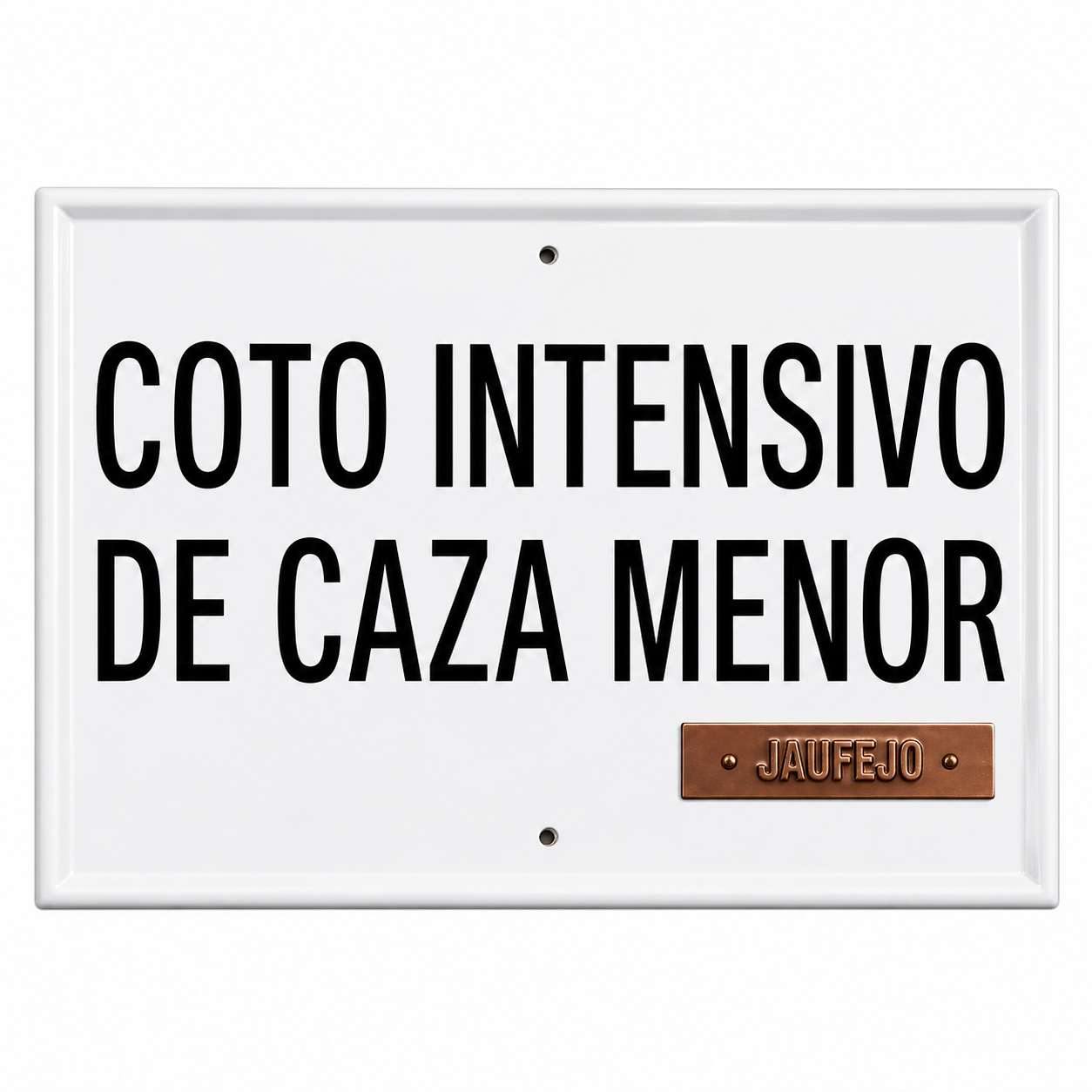 Tablilla Coto Intensivo Caza Menor Aragón 50x33 cm