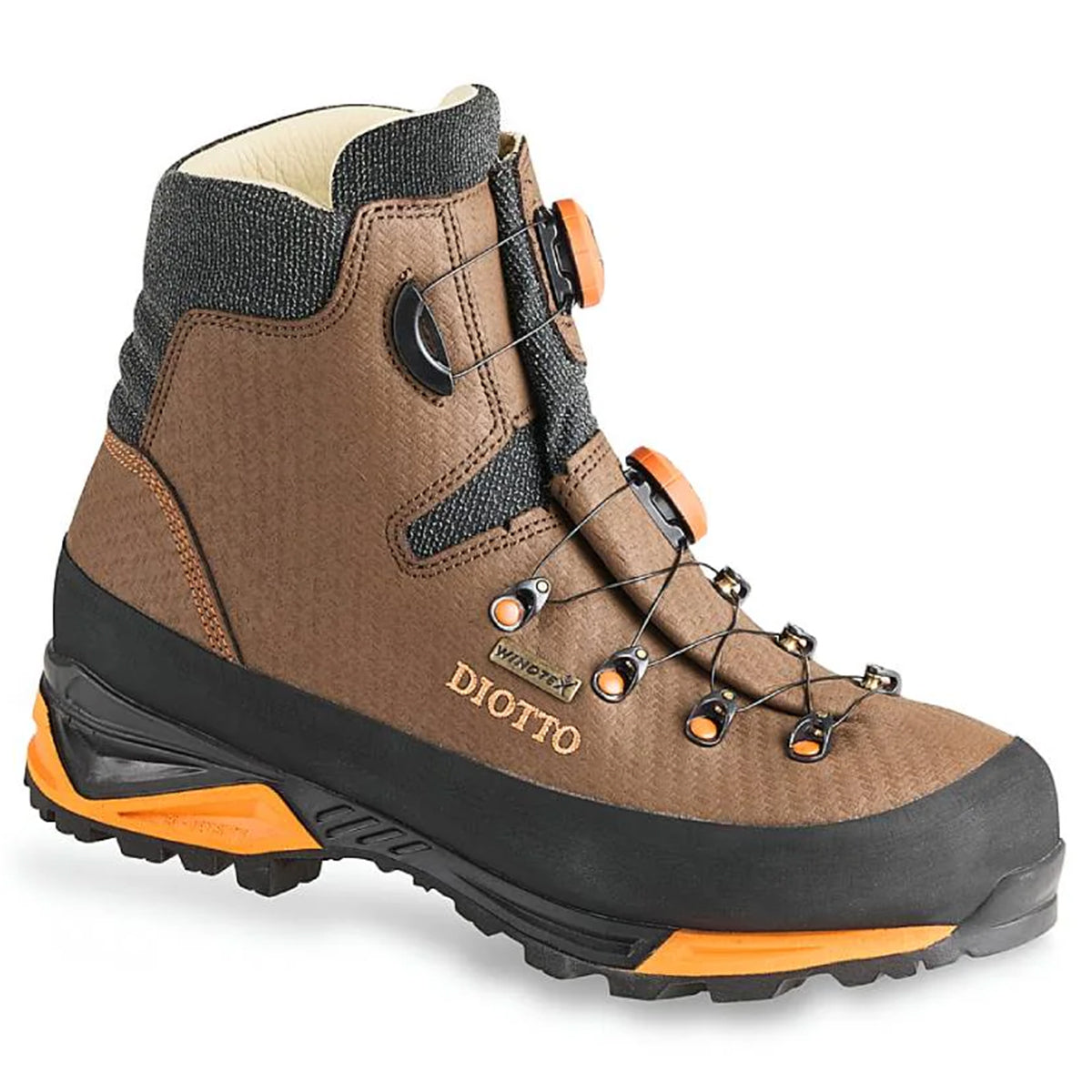 Botas de caza alta visibilidad Diotto Vortex HV WindTex y Vibram