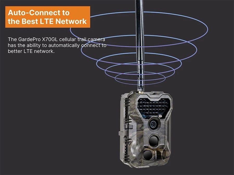 Cámara de fototrampeo GardePro X70 PRO 4G con GPS