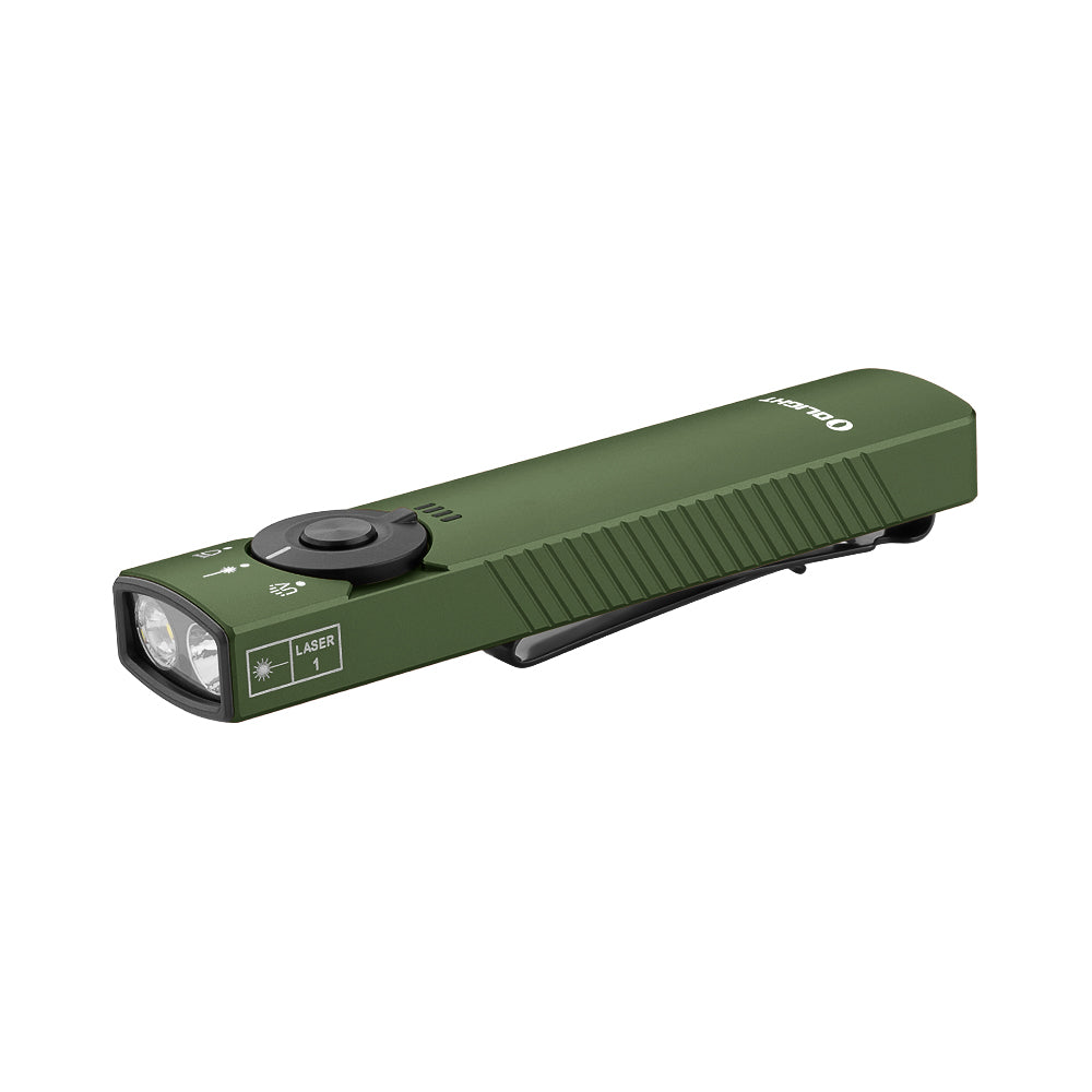 Linterna LED ultravioleta con puntero verde Olight Arkfeld Pro UV 1.300 lúmenes