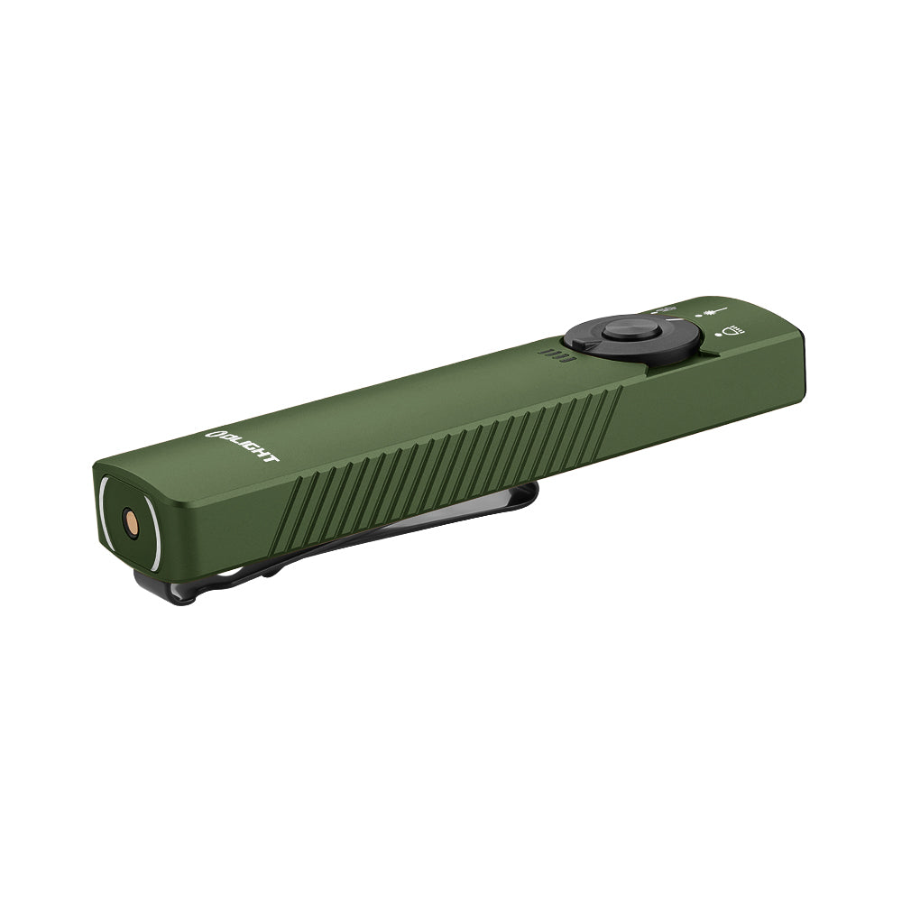 Linterna LED ultravioleta con puntero verde Olight Arkfeld Pro UV 1.300 lúmenes