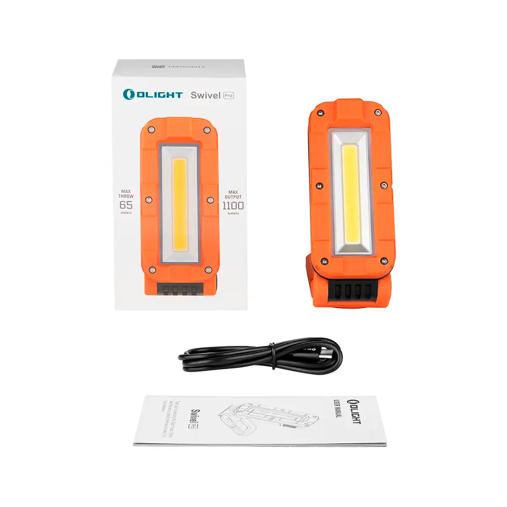 Linterna COB de trabajo + LED Olight Swivel Pro con base magnética