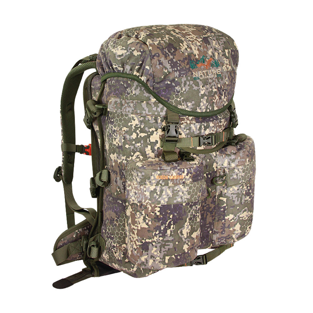 Mochila de caza porta-rifle Nature by Marsupio Suede Camo 65 litros PF Pro
