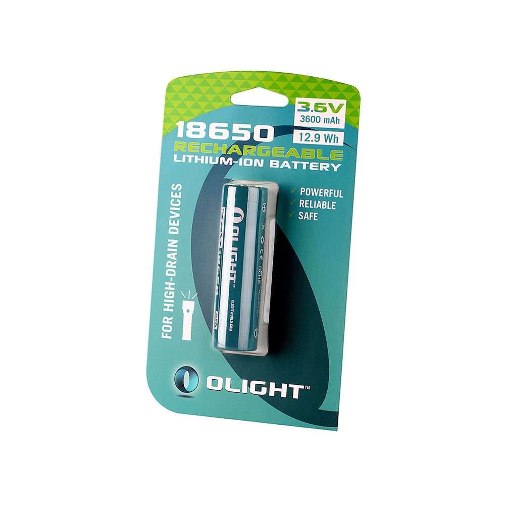 Pila recargable 18650 3600 mAh con PCB Olight