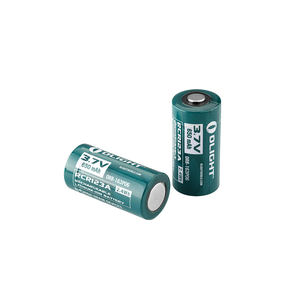 Pack de 2 pilas recargables Olight RCR123A 650 mAh 3.7V
