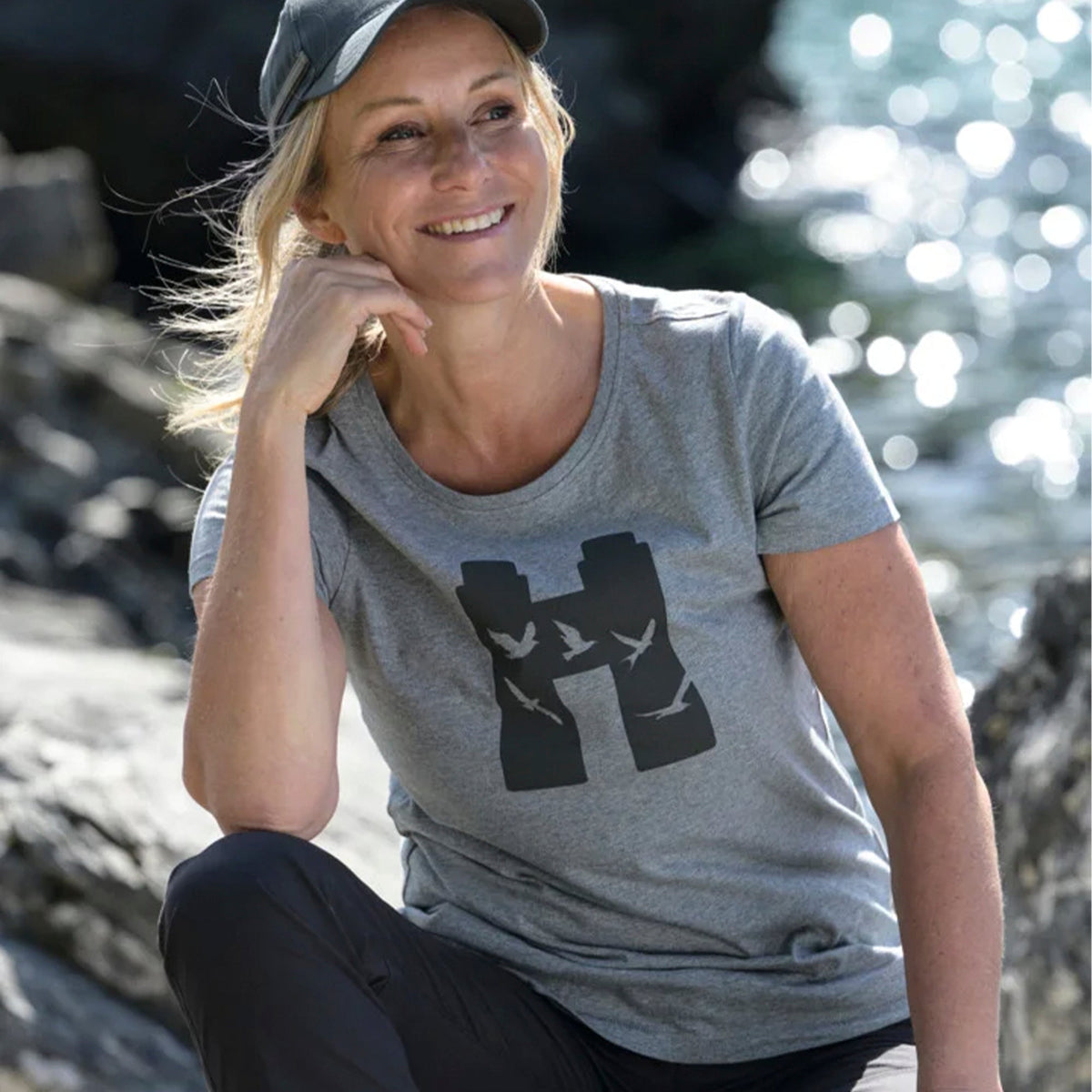 Camiseta Birds para mujer Swarovski Optik TSB - Gris