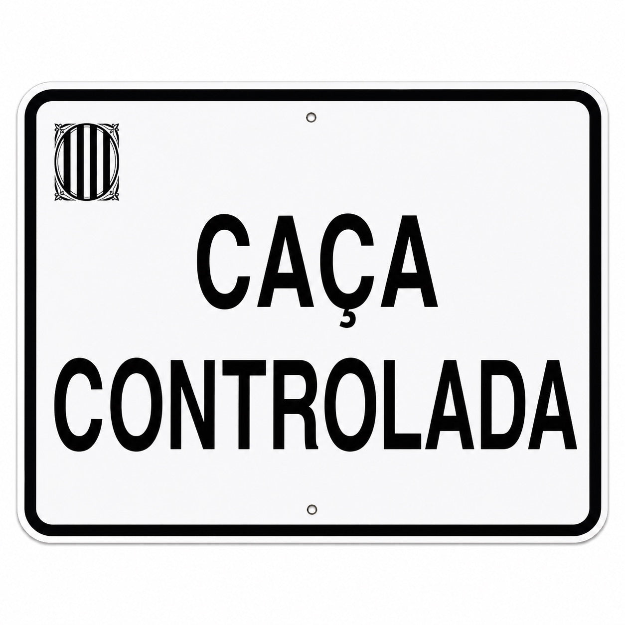 Tablilla Caça Controlada Cataluña 50x33 cm