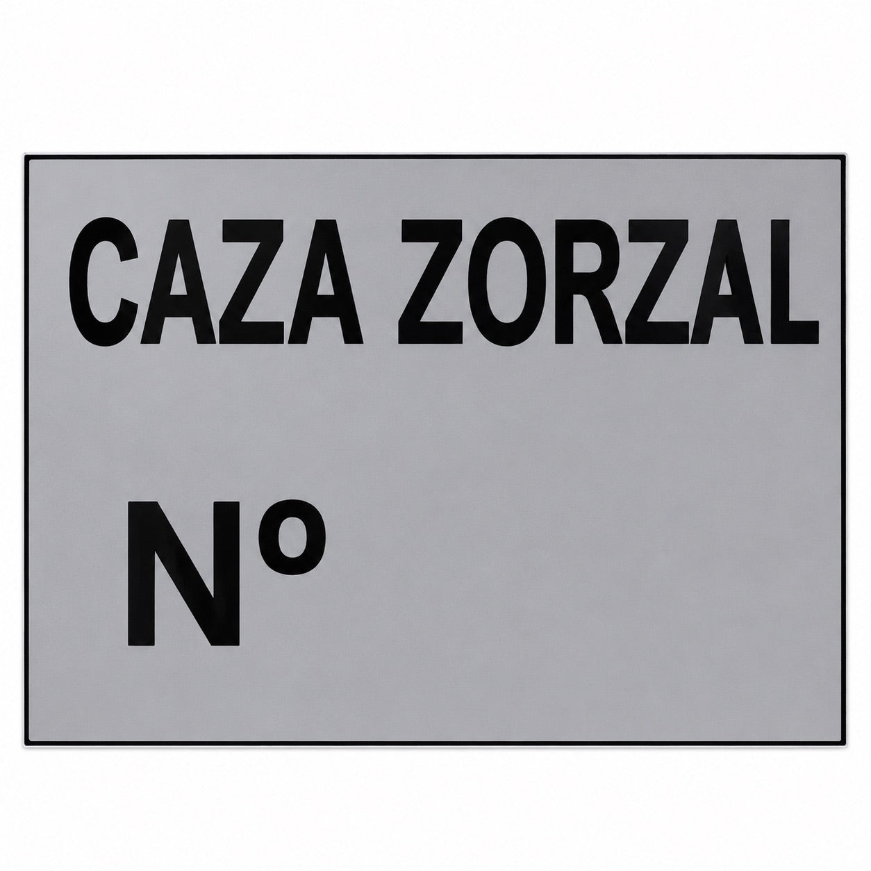 Tablilla Caza Zorzal Nº España 30x20 cm
