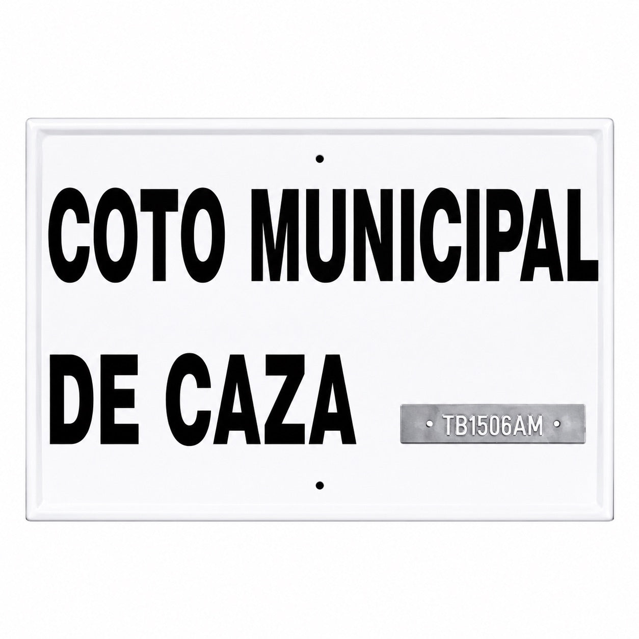 Tablilla Coto Municipal de Caza Aragón 50x33 cm
