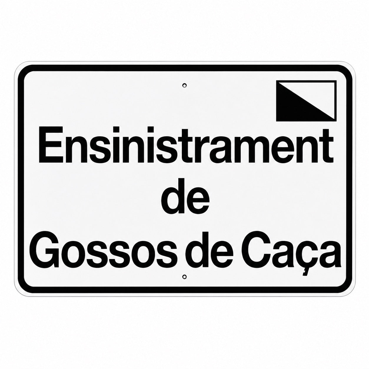 Tablilla Ensinistrament de Gossos de Caça Cataluña 50x33 cm