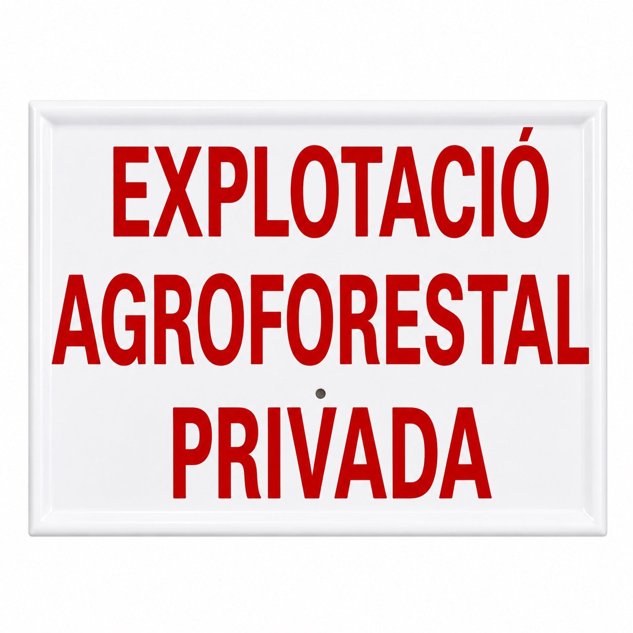 Tablilla Explotació Agroforestal Privada Catalán 30x20 cm